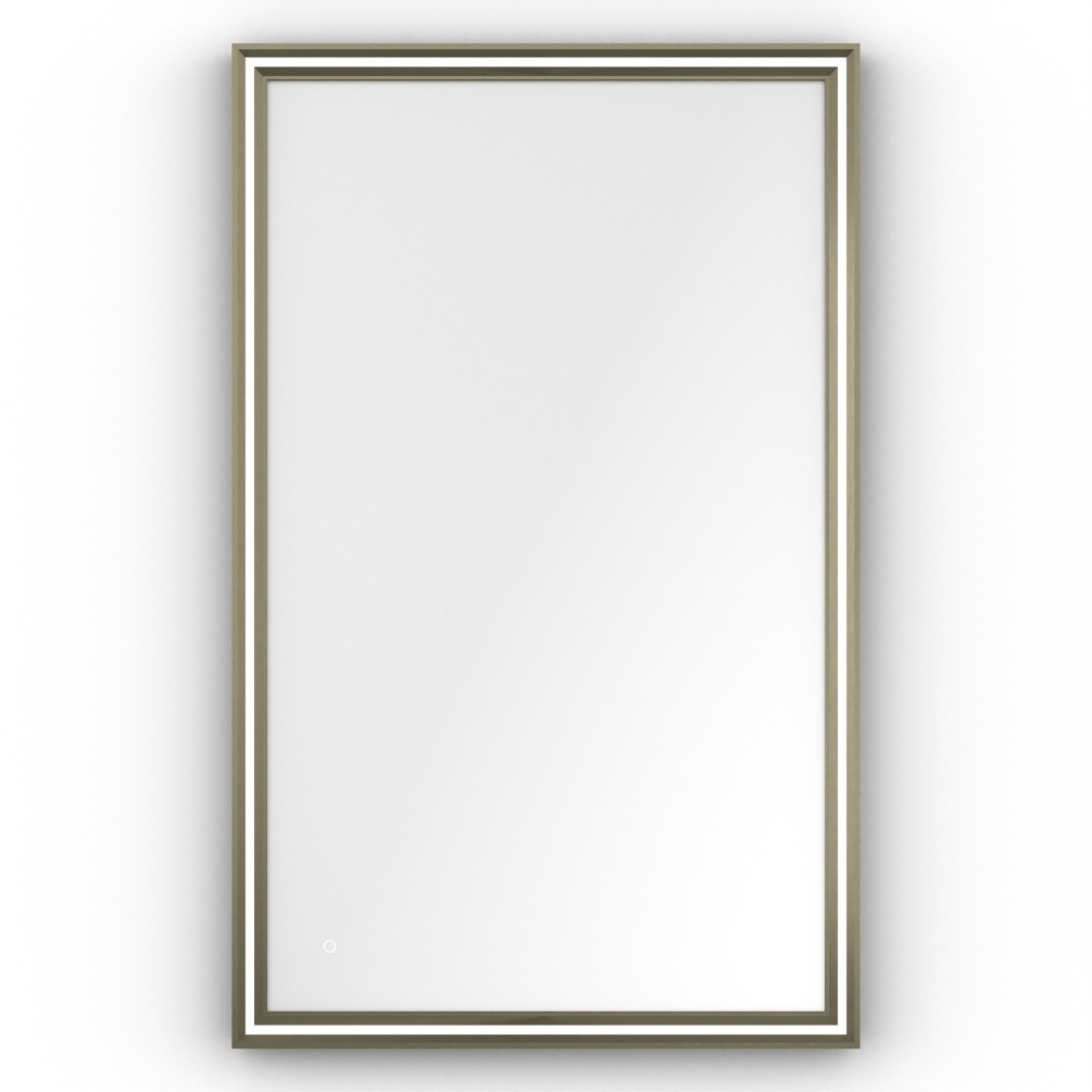 Product cut out image of the Origins Living Lexington 1200mm x 750mm Brushed Bronze Mirror in portrait B008349